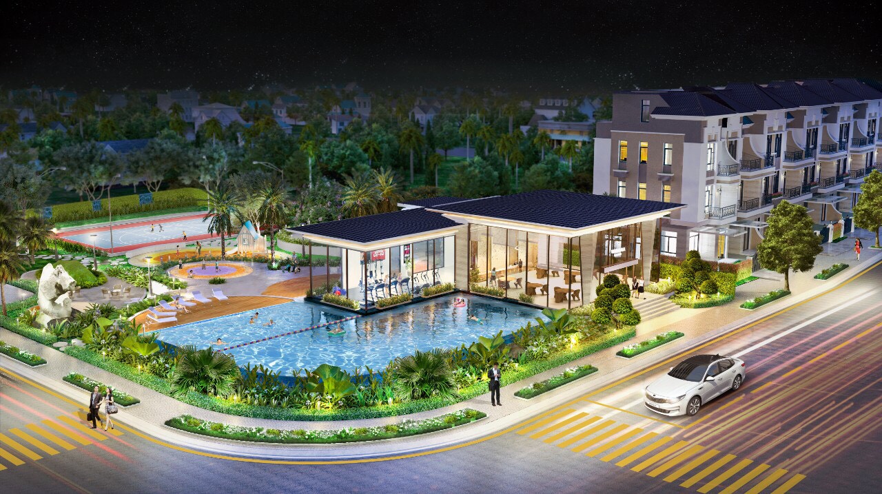 Tiện ích khu vực hồ bơi dự án nhà phố biệt thự Clarita Khang Điền Quận 2